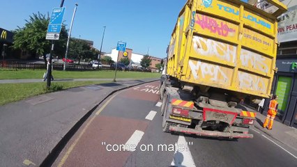 Impatient Cyclist Pressures Another to Take a Risk