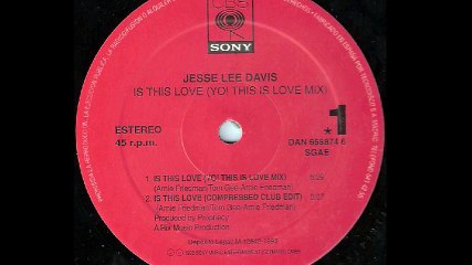 Jessie Lee Davis - Is This Love (Yo! This Love Mix) (A1)
