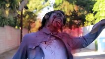 A real zombie appears in a street witness) $ A memorable channel subscription