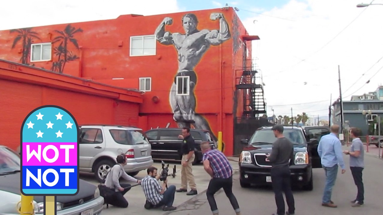 Pumping Iron! Arnold Schwarzenegger Back at Muscle Beach in Venice, California