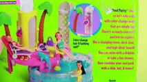 AMAZING, FROZEN Elsa Disney Princess POOL PARTY Polly Pocket Color Change Dolls Ariel Merm