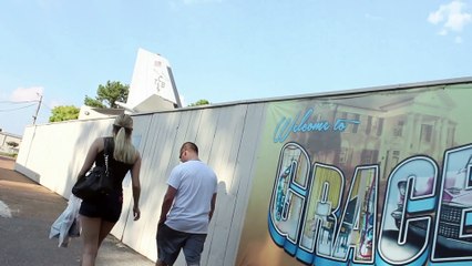 Walking Tour of the backside of Elvis presley's Graceland Plaza and the airplanes Sept 2016 no audio