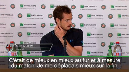 Roland-Garros - Murray : ''De mieux en mieux''