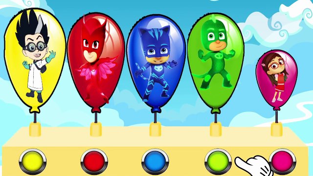 Pijamaskeliler Renkli Balonlarla Renkleri Öğreniyorum. Çizgi film tadında çocuk şarkıları ile