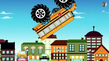 Good vs Evil | School Bus | Scary Monster Trucks For Children| Construction Street Vehicle