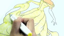 Coloring Book | Coloring Pages | Disney Princess Belle,Rapunzel,Jasmine,Cinderella Learnin