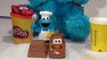 Chef Cookie Monster Eats Lightning McQueen PlayDoh Cars Disney Pixar Cookie Monsters Lett