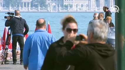 TürkAkım'da boru döşeyecek gemi İstanbul'dan geçti