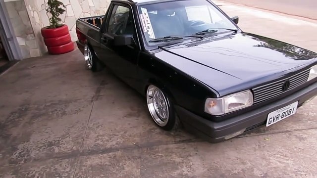 SAVEIRO QUADRADA RODAS GISA 9163 ARO 15asd' TALA 8' PNEUS 165_50_15 SUSPENSÃO AIR RIDE