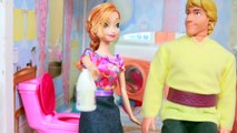 Frozen Anna Kristoff Hans CLEANING MAID Disney Barbie Princess Cinderella PART 2 AllToyCol