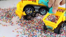 Police Car Cartoon For Children, Review toy building set, the vehicle is backhoe. Team building main car