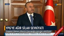 Çavuşoğlu, ABD'nin PYD'ye yaptığı silah sevkiyatıyla ilgili konuştu