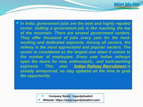 Upcoming Latest Indian Railway Recruitment 2017-2018 Notification and Alerts