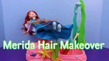 Frozen Elsa Hair Salon Color Changing Hair Brave Merida in Ariel Mermaid Hair Salon Disney