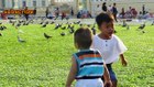 Playground in front of royal palace in Cambodia