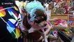 Tiny dogs dressed up in bizarre fancy outfits
