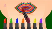 Children Learn Colors with Crazy Lipstick Colors   Best Lipstick Learning Colors Videos for Babies