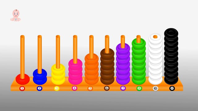 Colors for Children to Learn Numbers 1-10 with Wooden Stacking and Sorting Toys Kids Colors Video