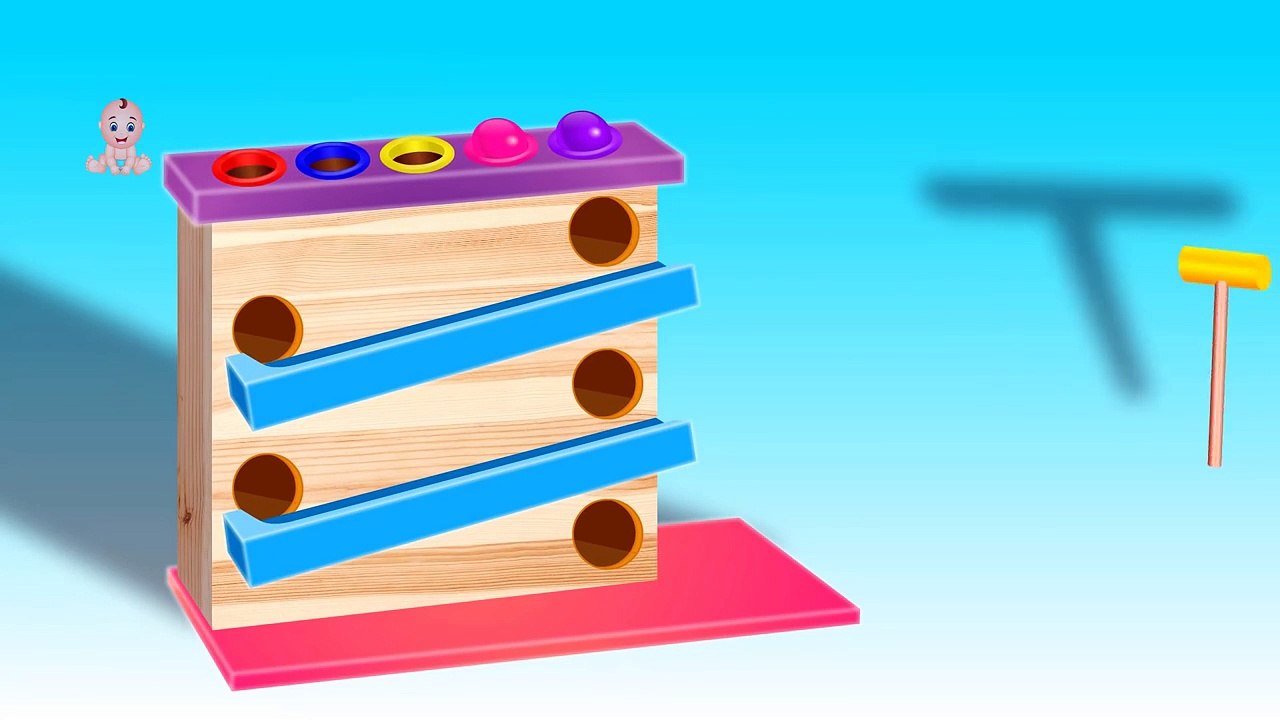 Kids Toys Learn Colors with Wooden Ball Hammer Educational Toy Video   Colors for Children to Learn