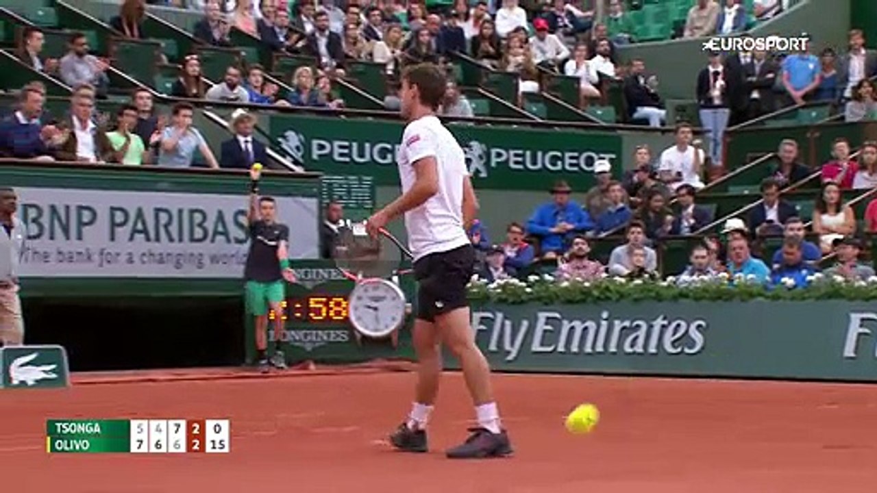Roland Garros: Jo-Wilfried Tsonga - Renzo Olivo (Özet)