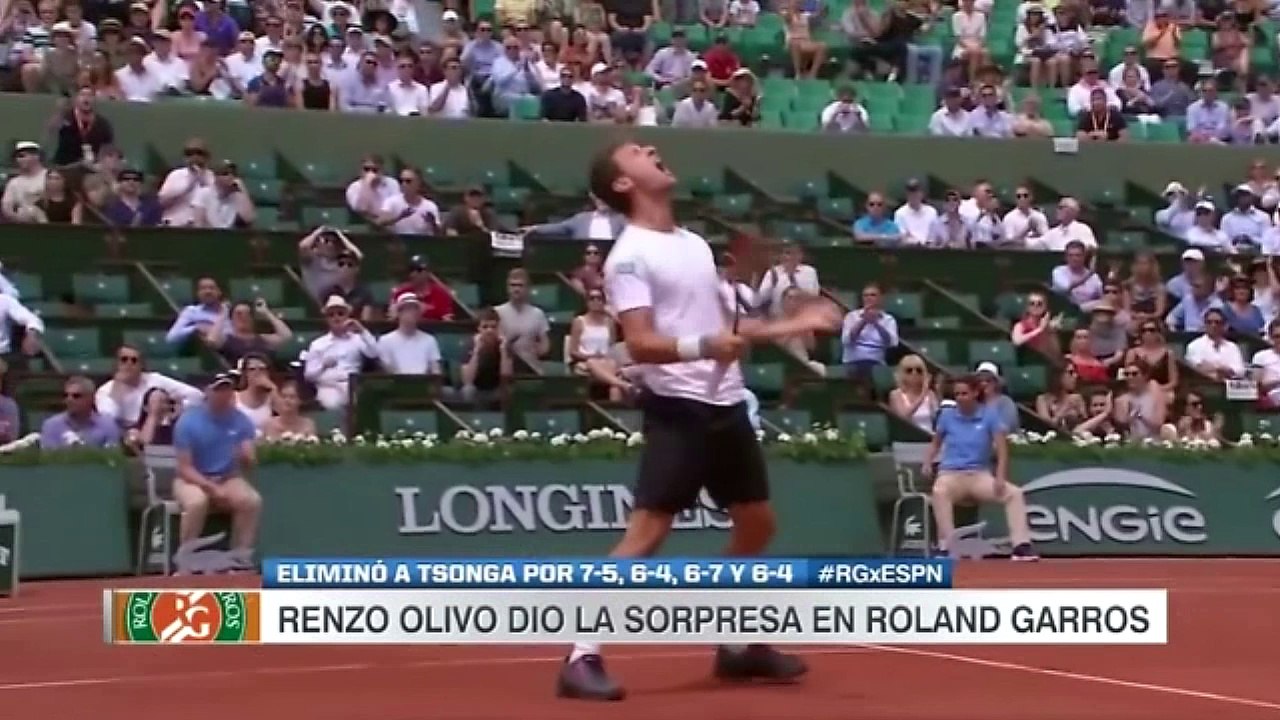 Renzo Olivo vs Tsonga - Roland Garros 2017.