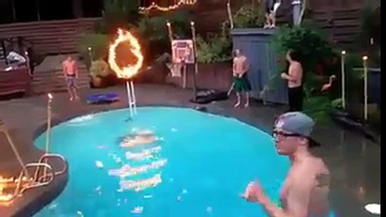 volley ball playing with fire