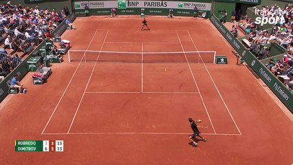 Roland-Garros 2017 : Grigor Dimitrov en revers, c’est total régal ! (3-6, 3-5)