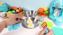 Deluxe Slice and Play Food Set Just Like Home Playset Cooking Toy Cutting Fruits Kitchen T