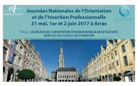 Journées Nationales de l'Orientation et de l'Insertion Professionnelle 2017 Discours de Frédéric LETURQUE, Maire d'Arras