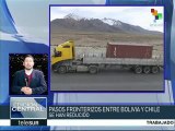 Bolivia: se reduce número de camiones varados en frontera con Chile