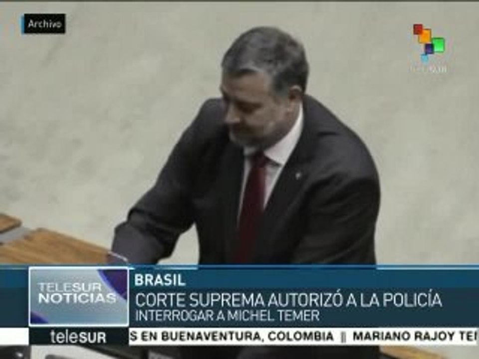 Brasil: Corte Suprema autoriza a Policía Federal interrogar a Temer