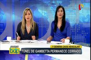 Callao: cierre de túnel Néstor Gambetta genera caos vehicular