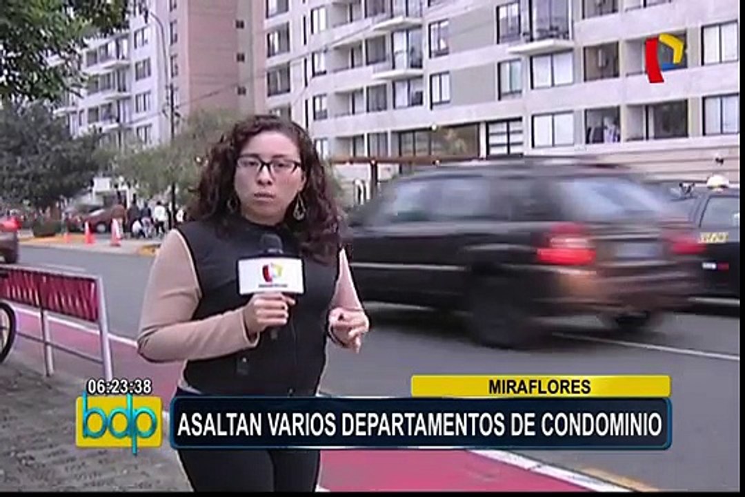 Asaltan varios departamentos en exclusivo condominio de Miraflores