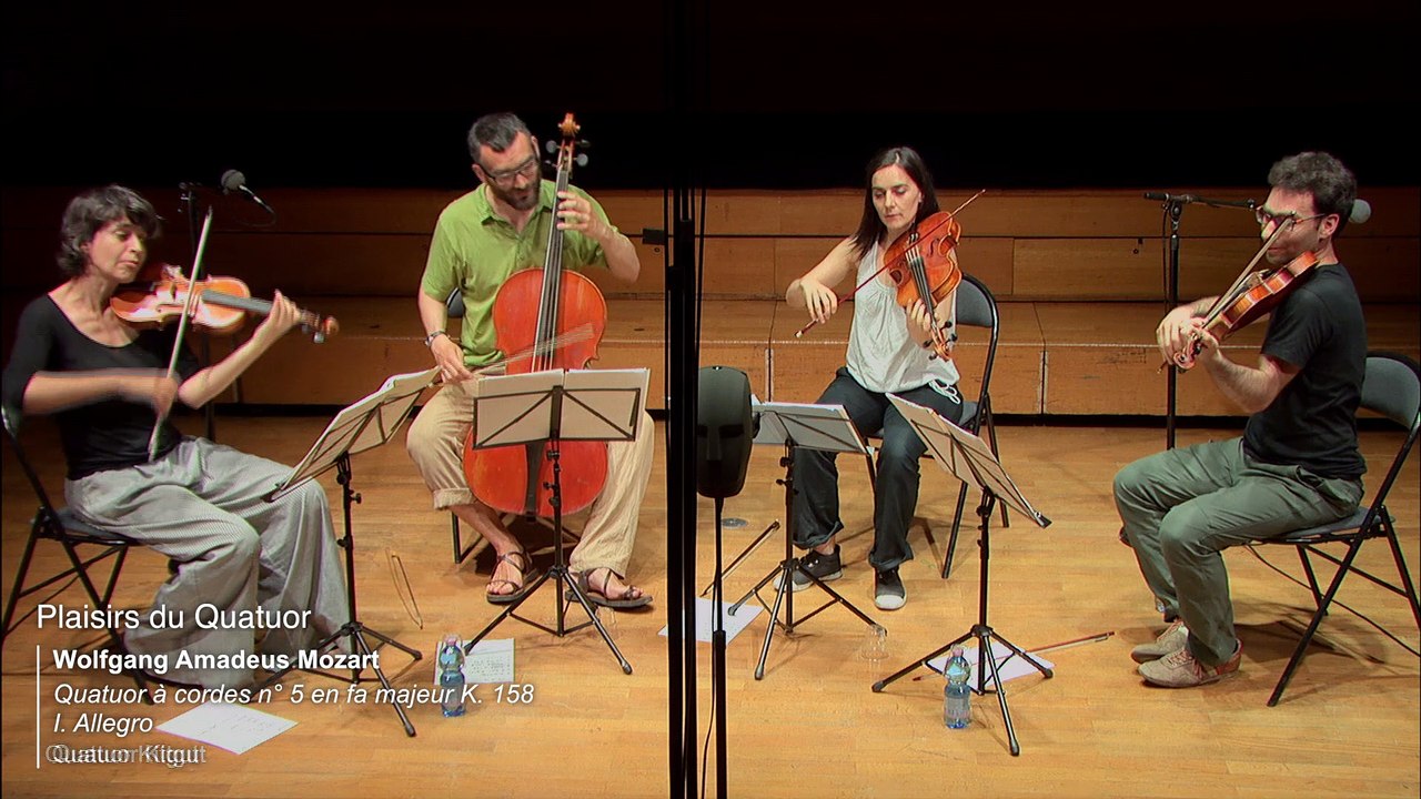 Wolfgang Amadeus Mozart : Quatuor à cordes n°5 en fa majeur K.158 - I Allegro par le Quatuor Kitgut