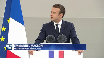 Emmanuel Macron remercie les salariés de STX pour "avoir sauvé l'entreprise"