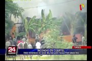 Tumbes: incendio afecta tres viviendas en villa militar