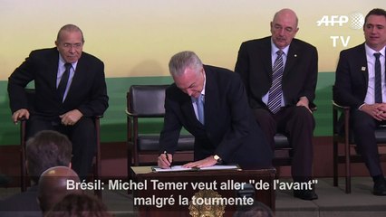 Brésil: Temer veut aller "de l'avant" malgré la tourmente
