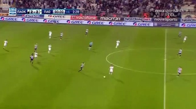 2-3 Guillermo Molins Goal - PAOK 2-3 Panathinaikos 31052017