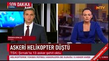 Şırnak'ta askeri helikopter düştü: 13 şehit