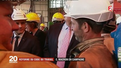 Réforme du Code du travail : Emmanuel Macron en campagne à Saint-Nazaire