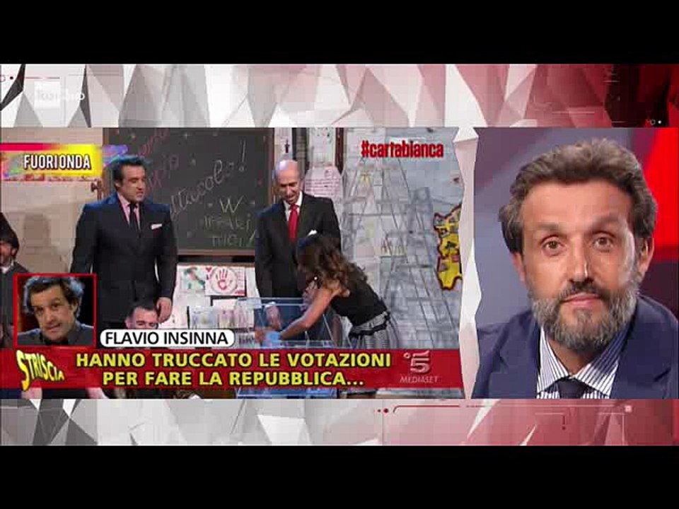 Flavio Insinna ospite a "Carta Bianca" su Rai 3 - 30/05/2017