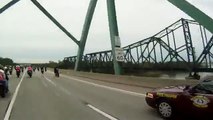 Motorcyclists Try To Evade Police Afer They Setup A Road Block! wow