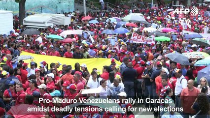 Pro-govt rally in Caracas amidst calls for fresh elections