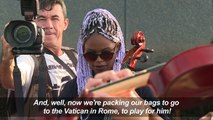 Rio favela musicians escape violence to concert for pope