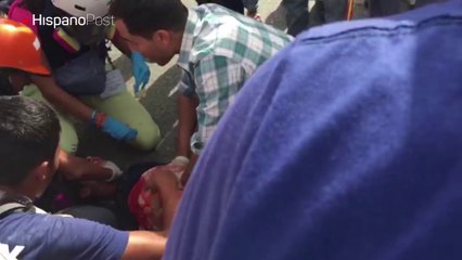 Joven herido por una canica dispara por la Guardia Nacional en Caracas