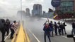Caracas Protesters Face Off Against Water Cannons