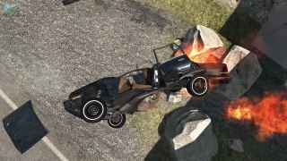 Beamng drive - Rockfall Crashes #1 (with real sounds, rock slides crashes)