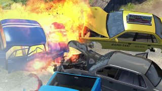 Spike Strip Crashes #3 - Dummy Crash testing   BeamNG drive (dummy camouflage crashes, nodegrabber)