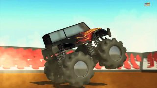 Monster truck _ Wheels on the monster trucks go round and
