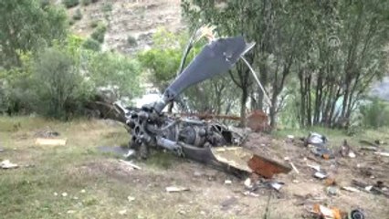 Şırnak'ta Düşen Askeri Helikopterin Enkaz Görüntüleri (2)